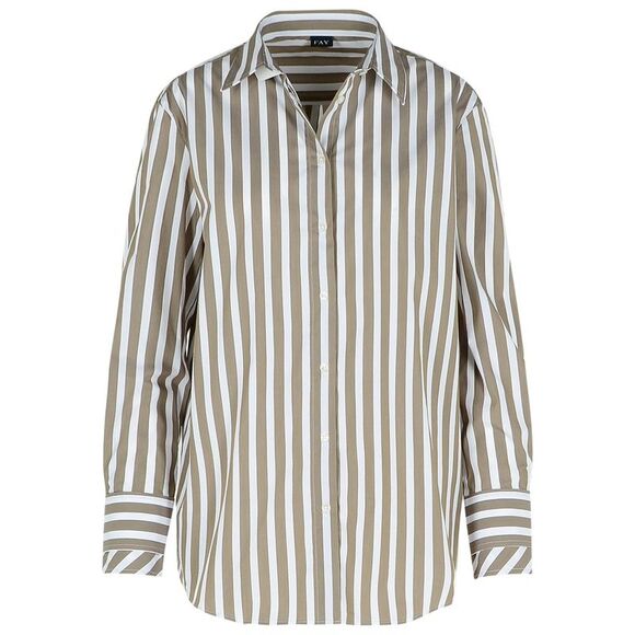 Fay Green Cotton Blend Shirt Women